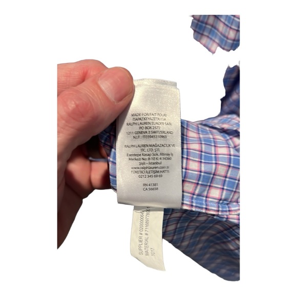 Polo Ralph Lauren 2XLT poplin plaid shirt with spread collar - Picture 7 of 10